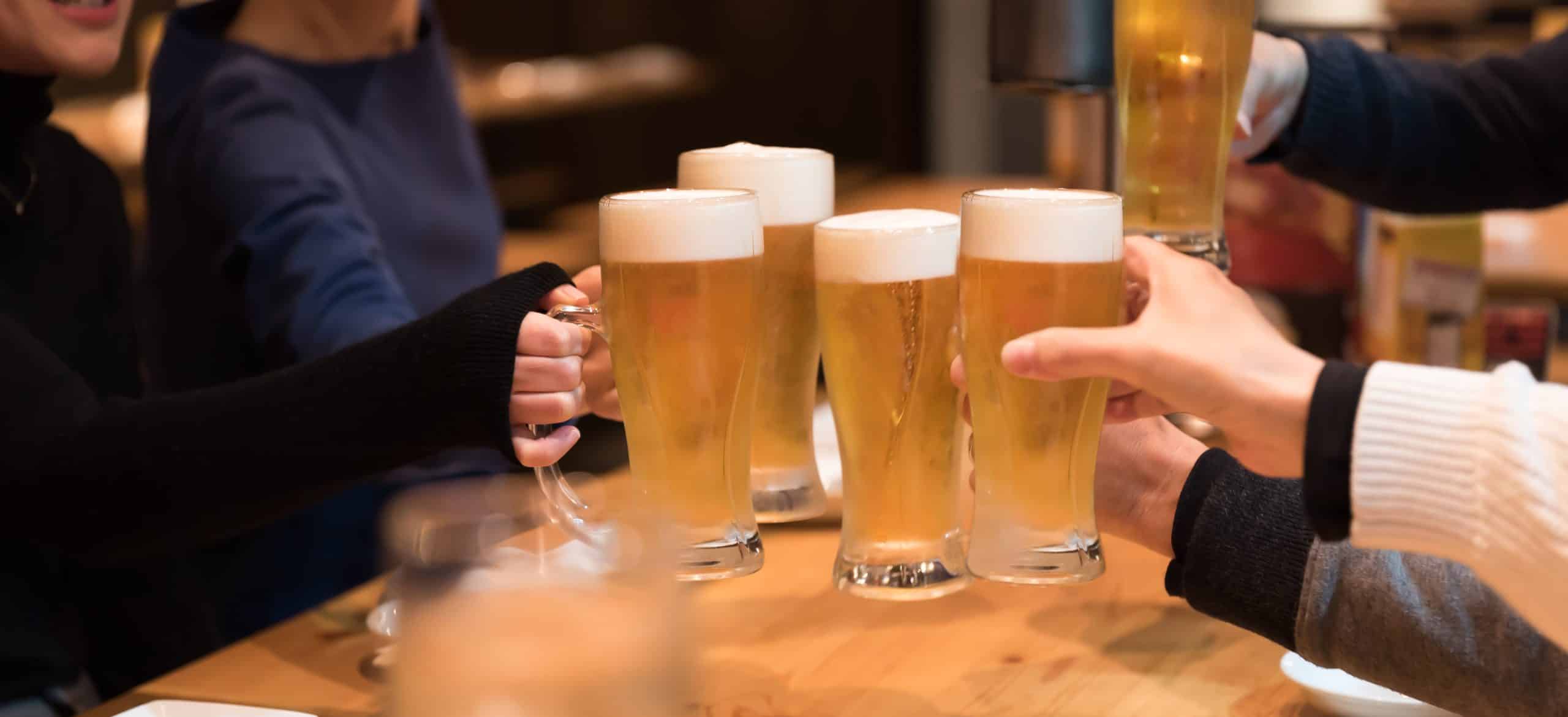 우리 가게의 고집 | 야키니쿠노 규타 하리마초점 야키니쿠노 규타 하리마초점에서의 맥주 건배